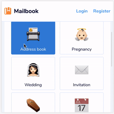 Choose a theme for your address book