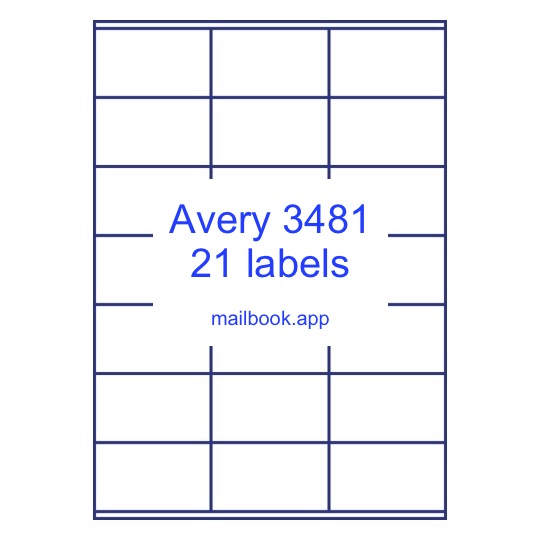 Avery Zweckform 3481 template