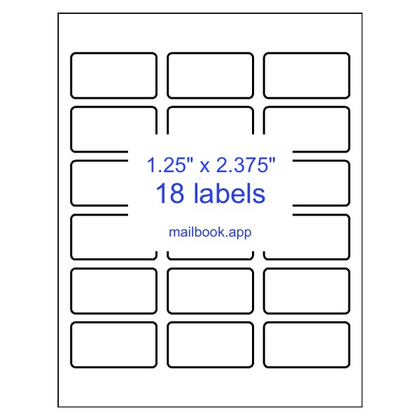 Avery® 6871® Address Labels compatible template Avery® 6871 - 18 labels per sheet template