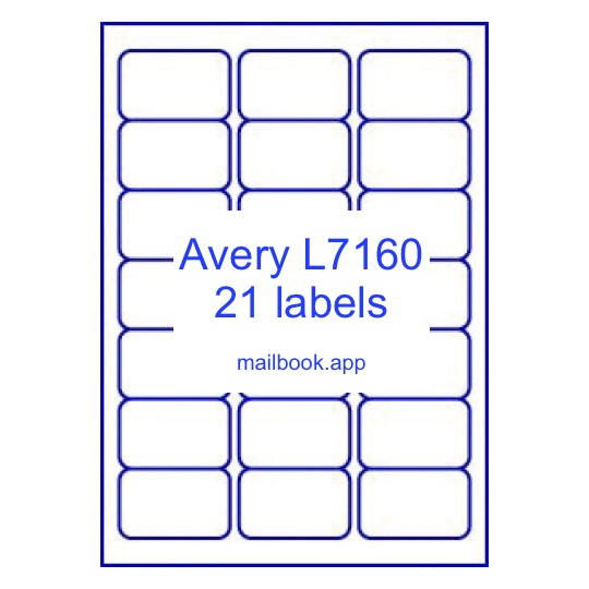 Avery® L7160 compatible template Avery Zweckform L7160 template